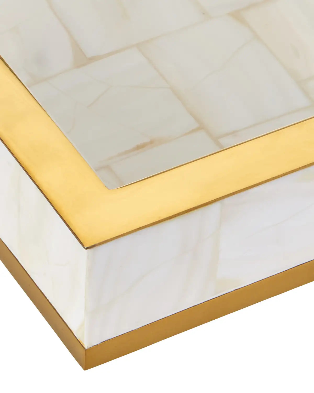 CURREY & COMPANY CASEY MOTHER OF PEARL TRAY SET OF 2 - Decorative Accents