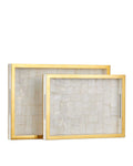 CURREY & COMPANY CASEY MOTHER OF PEARL TRAY SET OF 2 - Decorative Accents