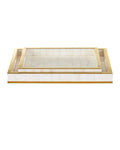CURREY & COMPANY CASEY MOTHER OF PEARL TRAY SET OF 2 - Decorative Accents