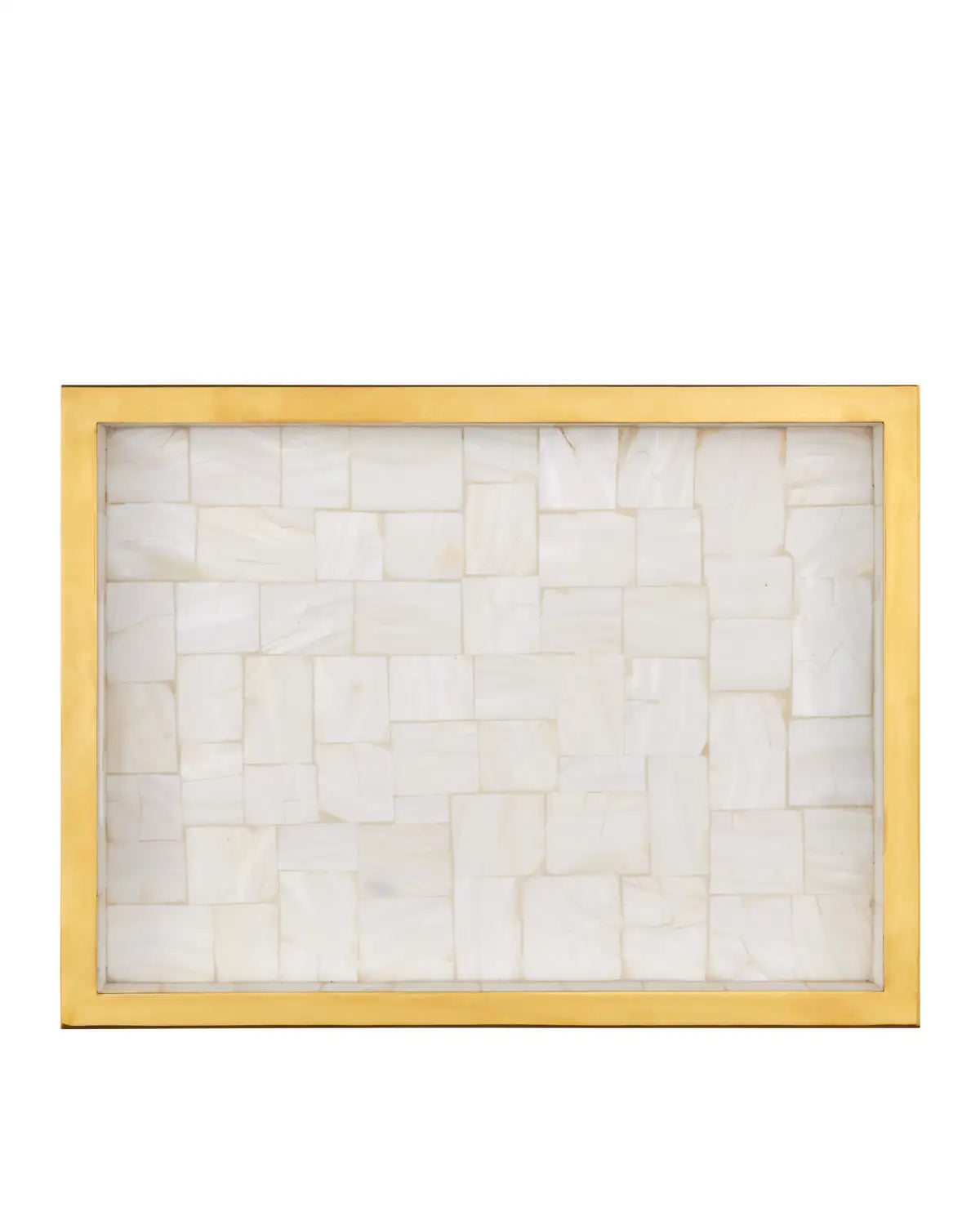 CURREY & COMPANY CASEY MOTHER OF PEARL TRAY SET OF 2 - Decorative Accents