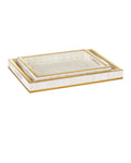 CURREY & COMPANY CASEY MOTHER OF PEARL TRAY SET OF 2 - Decorative Accents