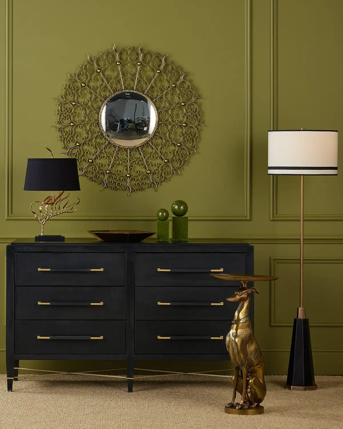 CURREY & COMPANY NOVA GREEN OBJECT SET OF 2 - Decorative Accents