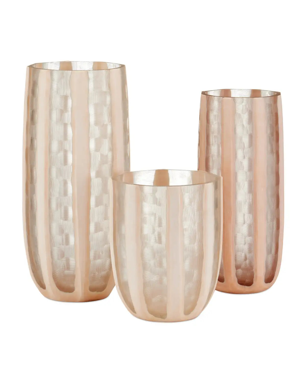 CURREY & COMPANY MERLETTO GLASS VASE SET OF 3 - Decorative Accents