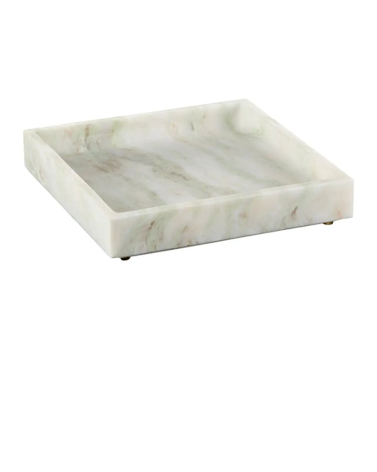 CURREY & COMPANY BILBAO ONYX SQUARE TRAY - Decorative Accents