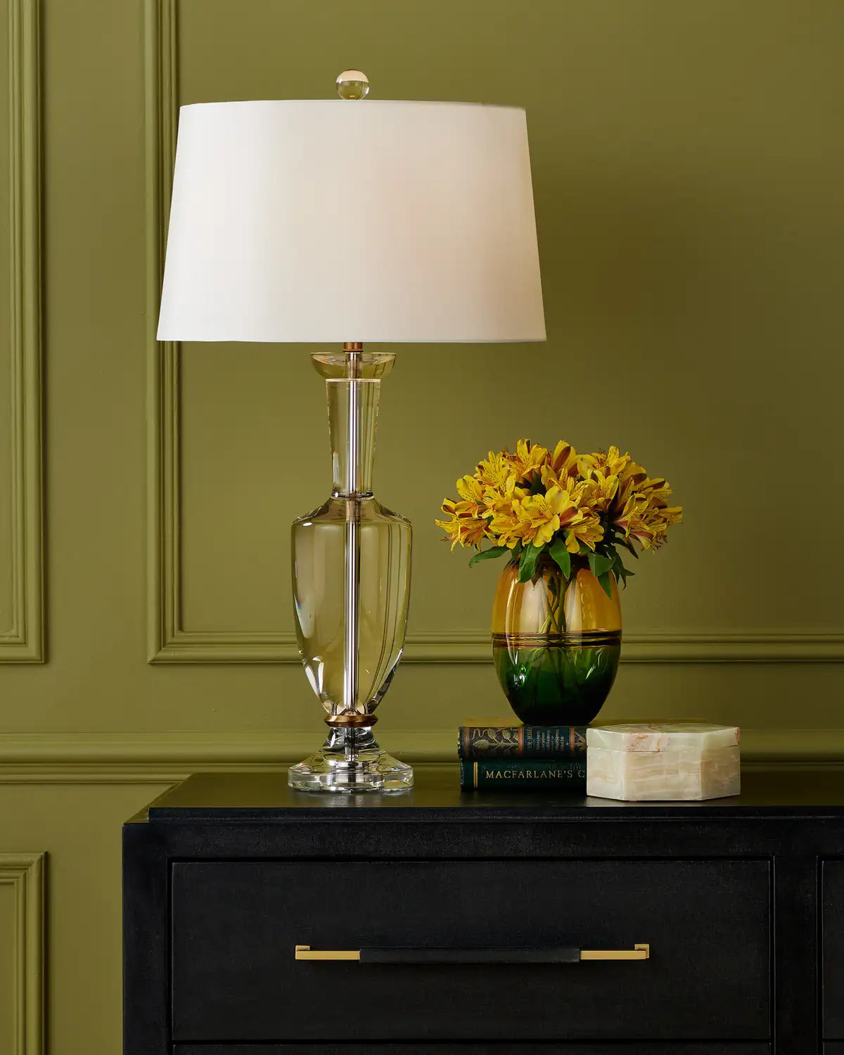 CURREY & COMPANY ARCO GREEN ONYX HEXAGON BOX - Decorative Accents