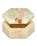 CURREY & COMPANY ARCO GREEN ONYX HEXAGON BOX - Decorative Accents