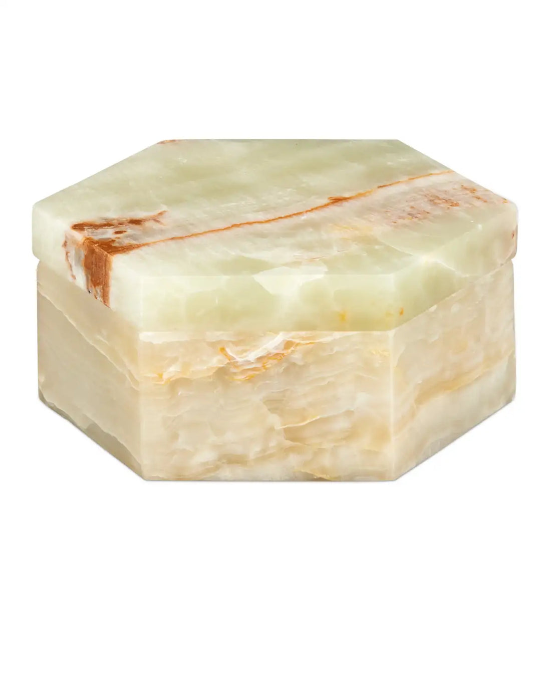 CURREY & COMPANY ARCO GREEN ONYX HEXAGON BOX - Decorative Accents