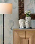 CURREY & COMPANY FREYA FLORAL JADE MARBLE TRAY - Decorative Accents
