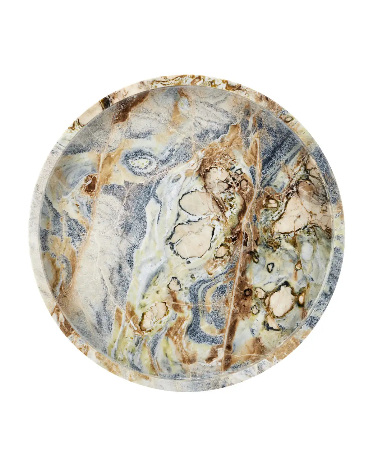 CURREY & COMPANY FREYA FLORAL JADE MARBLE TRAY - Decorative Accents