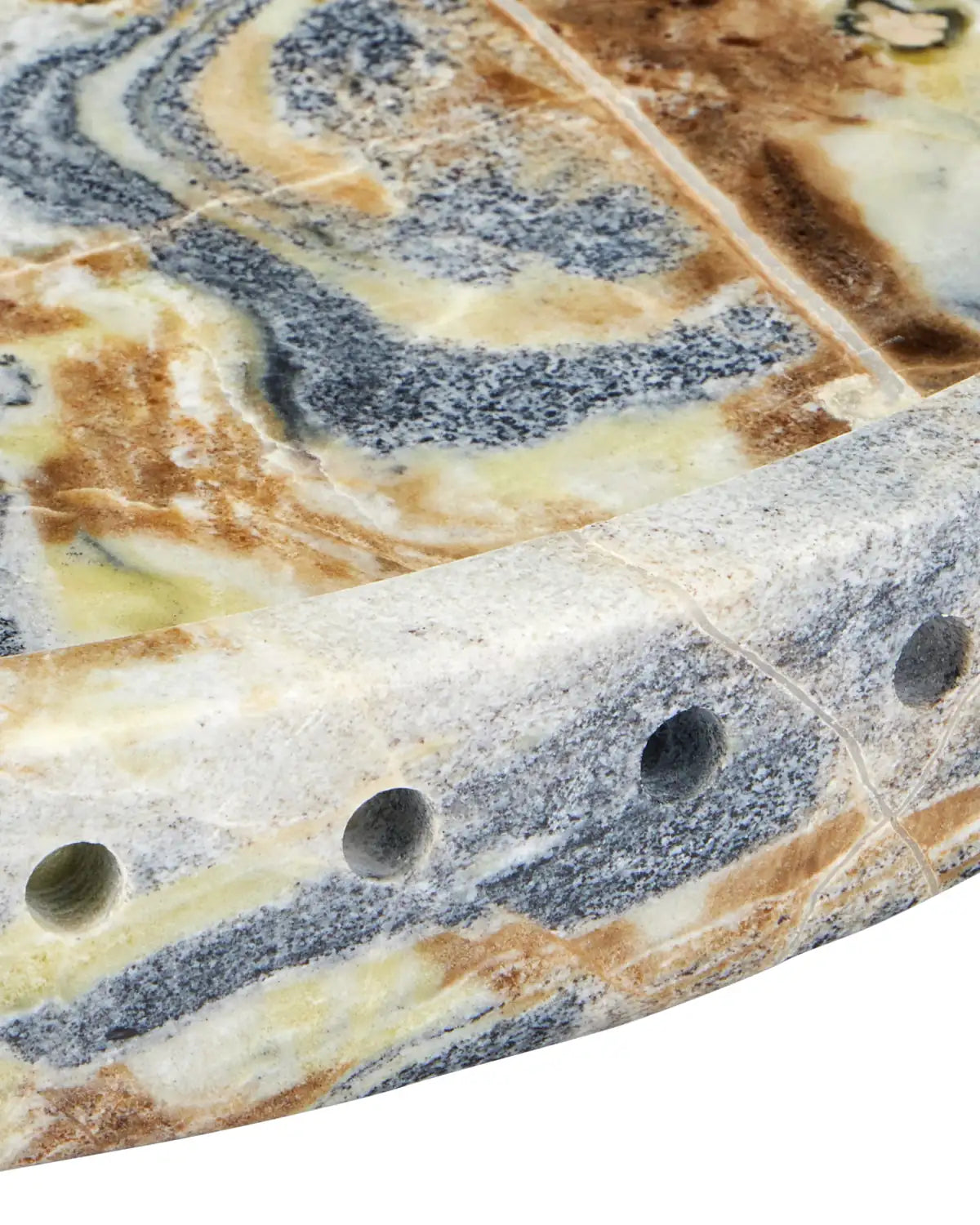 CURREY & COMPANY FREYA FLORAL JADE MARBLE TRAY - Decorative Accents