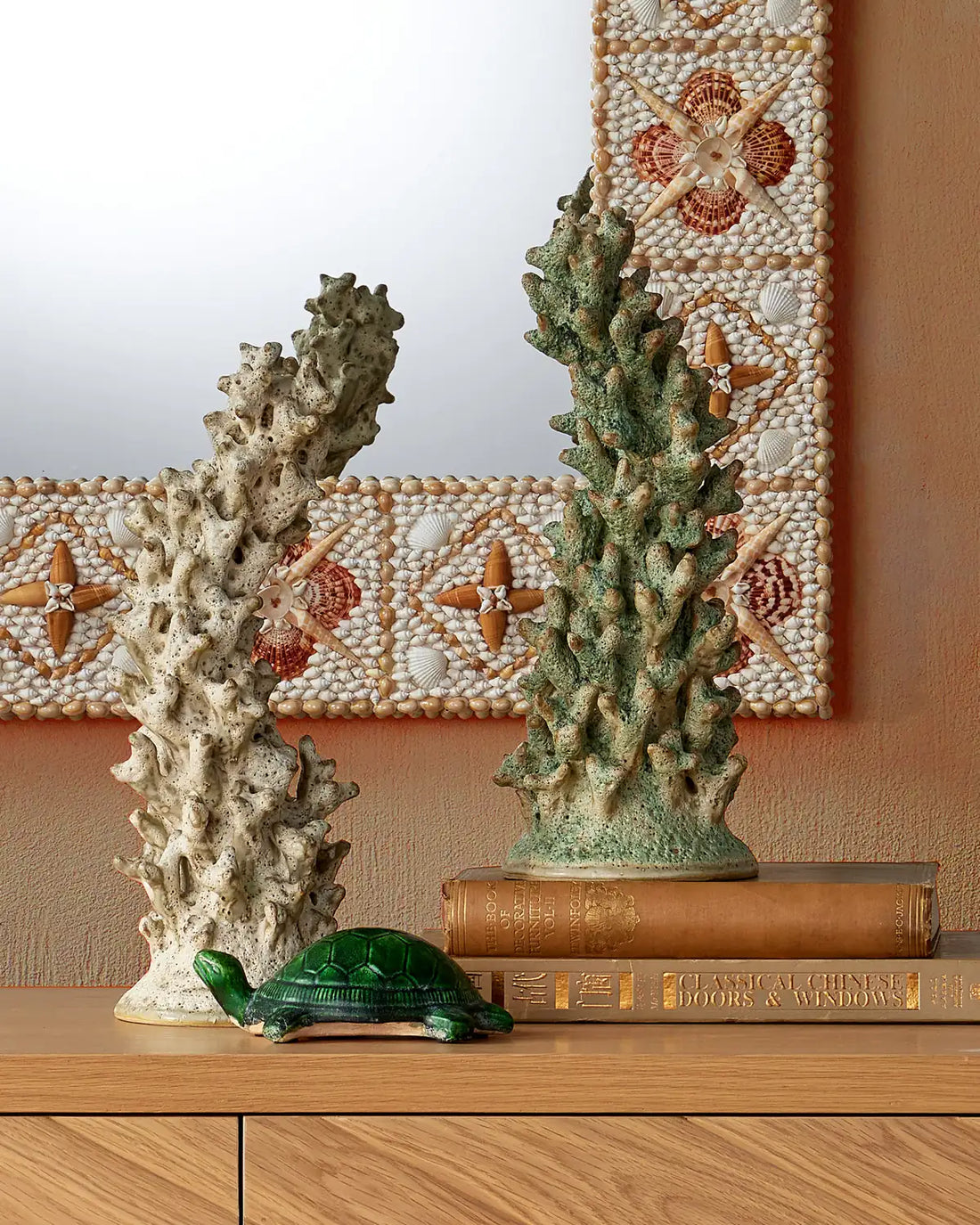 CURREY & COMPANY STAGHORN GREEN CORAL OBJECT - Decorative Accents