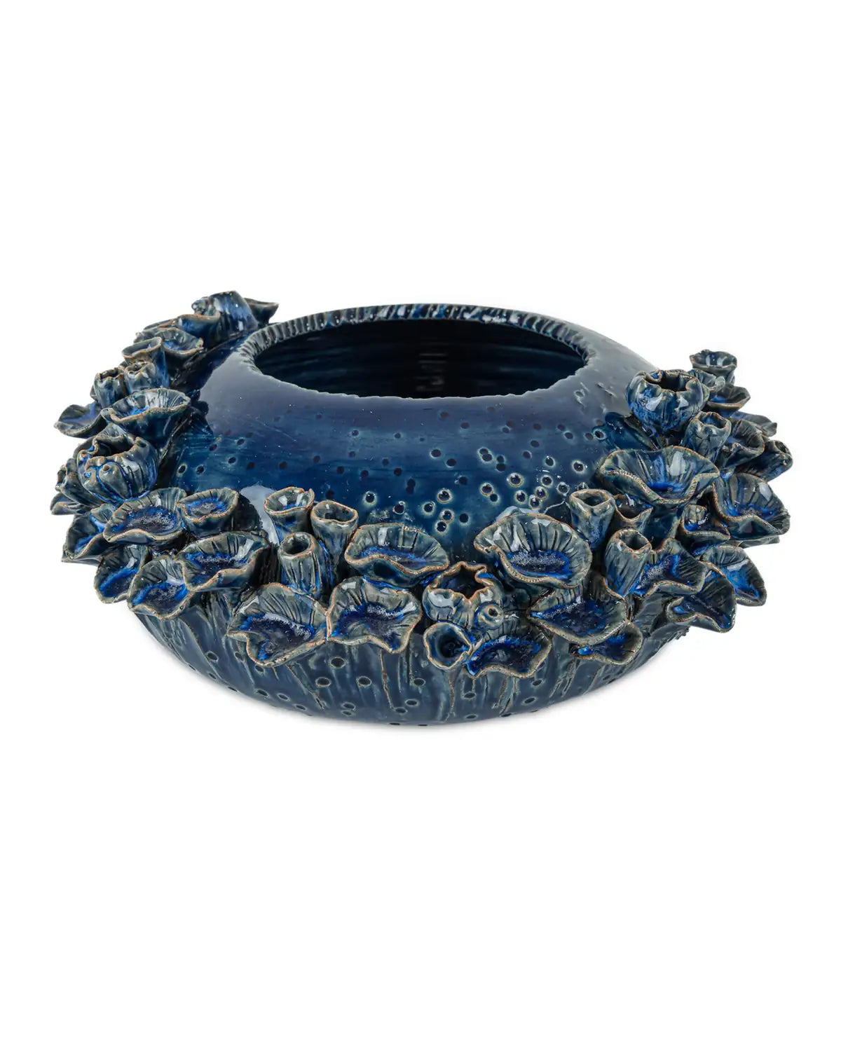 CURREY & COMPANY SUNKEN BLUE BOWL - Decorative Accents