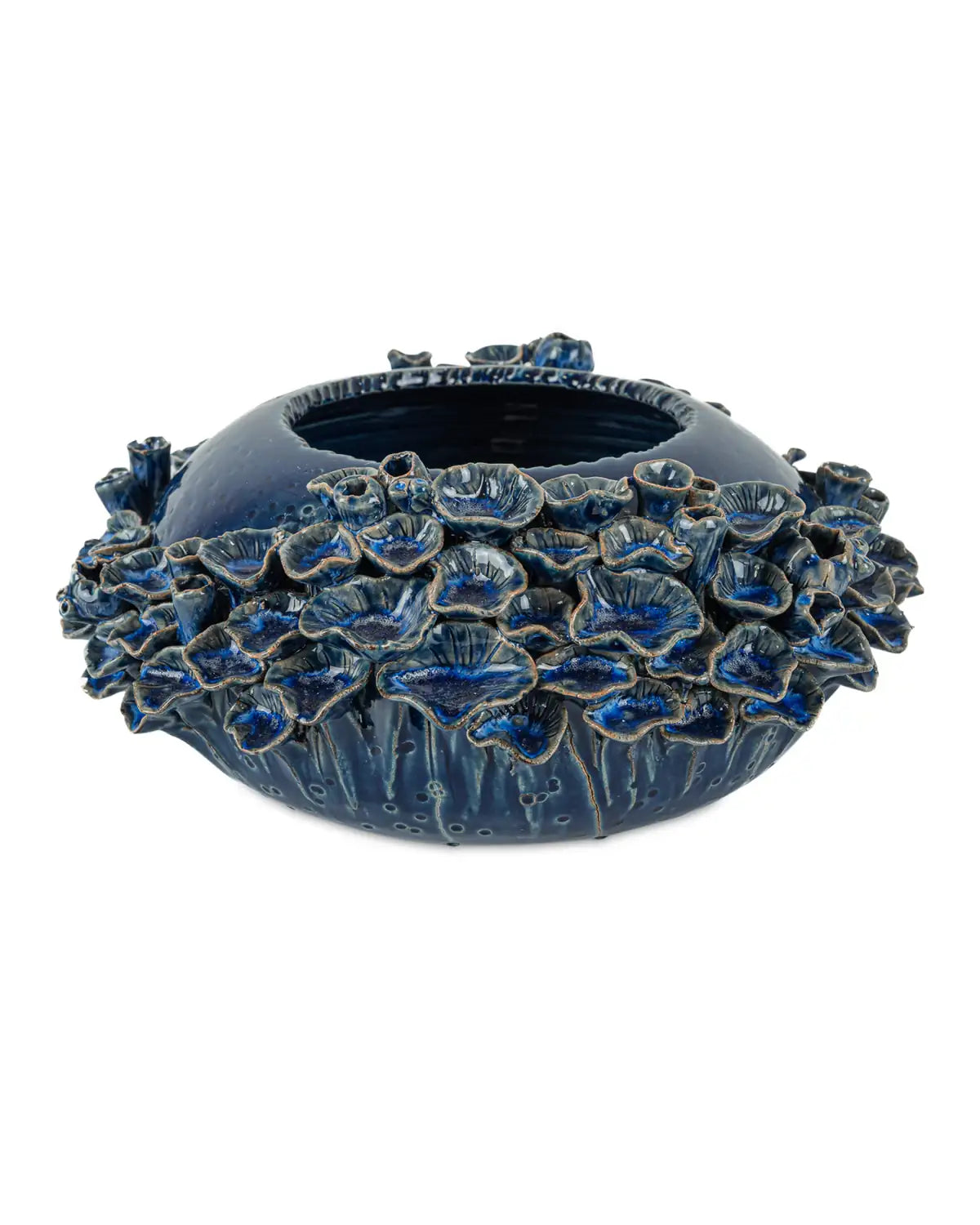 CURREY & COMPANY SUNKEN BLUE BOWL - Decorative Accents