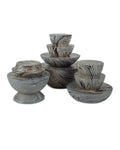 CURREY & COMPANY MARBLEIZED STACKING BOX SET OF 3 - Decorative Accents