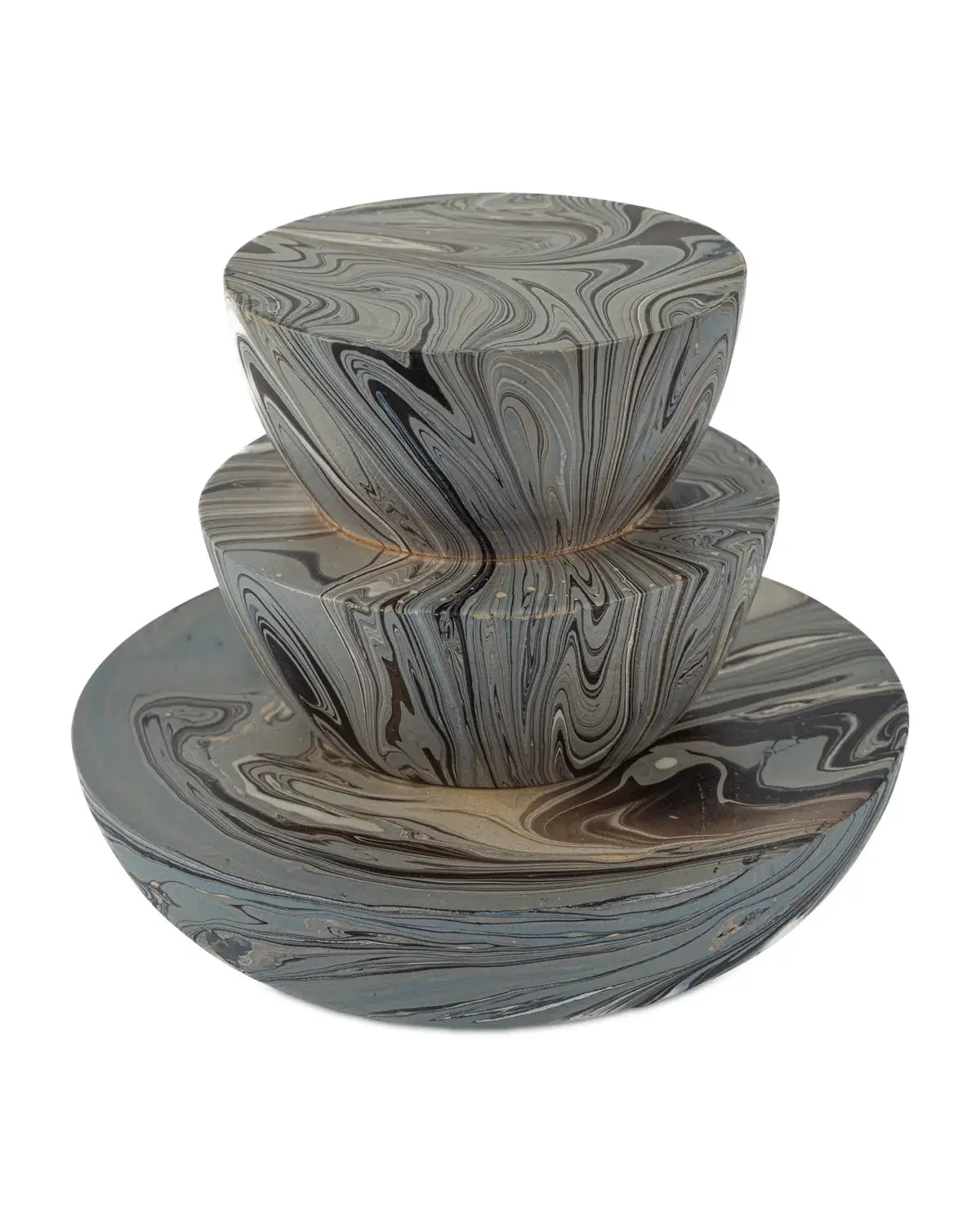 CURREY & COMPANY MARBLEIZED STACKING BOX SET OF 3 - Decorative Accents