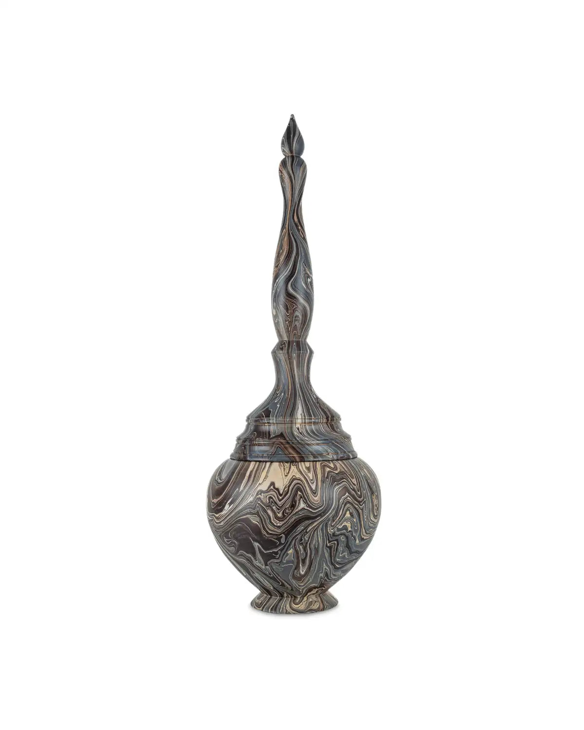 CURREY & COMPANY MARBLEIZED TURRET BOX - Decorative Accents