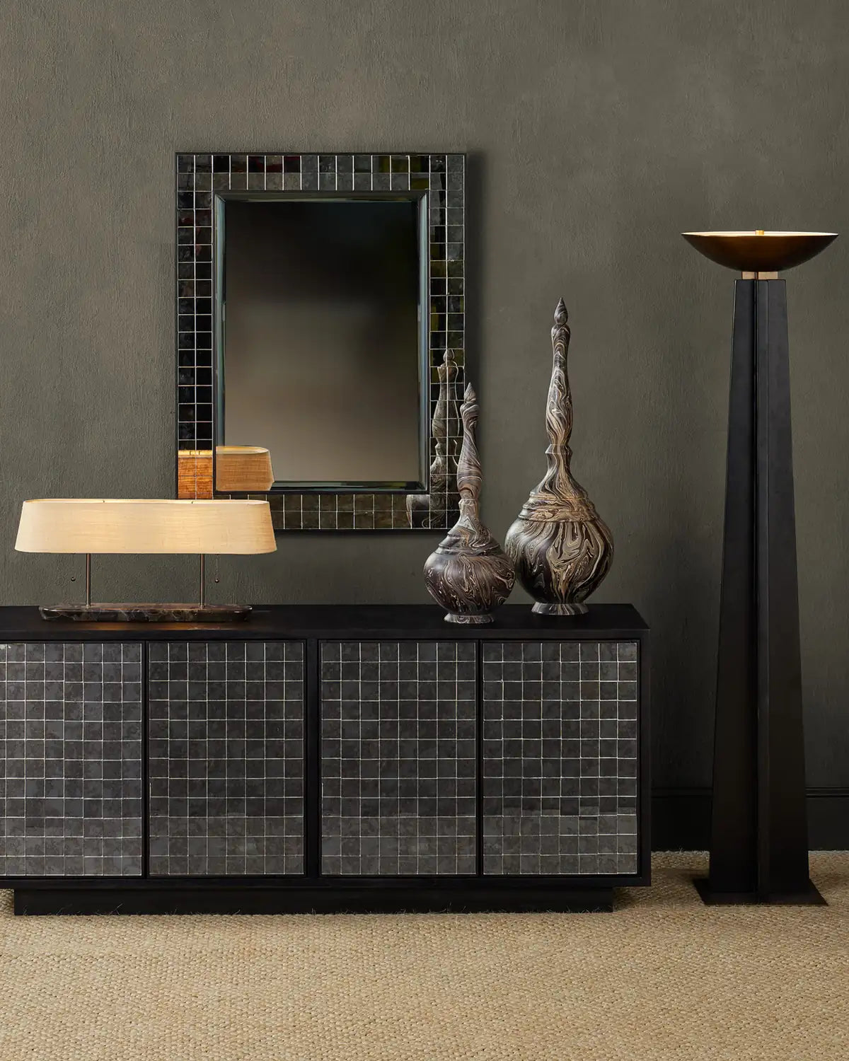 CURREY & COMPANY MARBLEIZED TURRET BOX - Decorative Accents