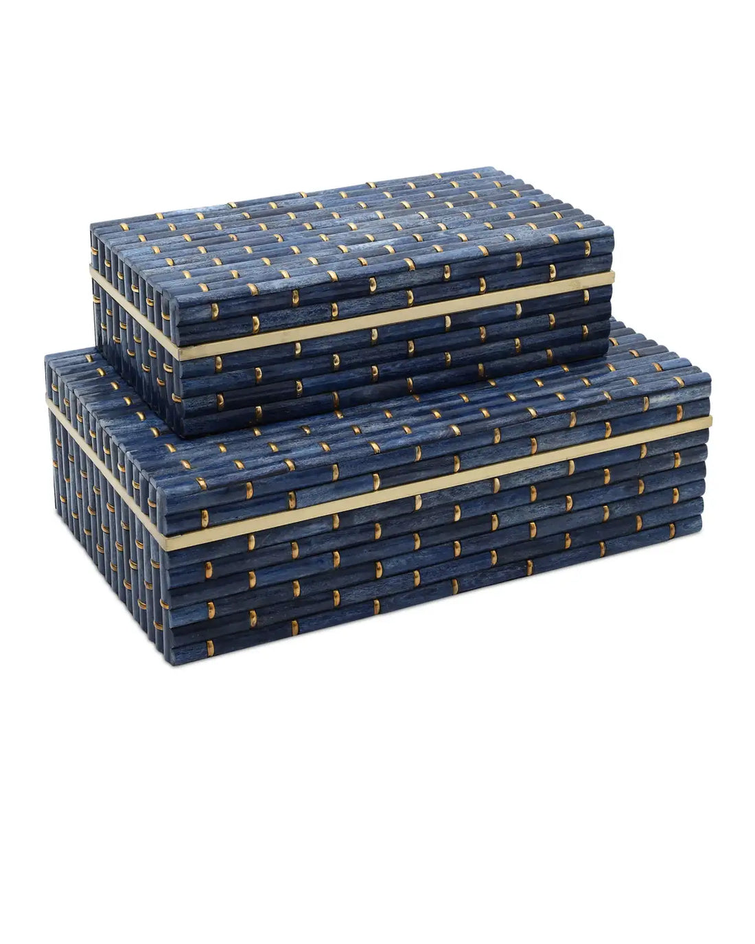CURREY & COMPANY BAMBOO BOX SET OF 2 - Decorative Accents