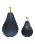 CURREY & COMPANY GLASS BLUE PEAR SET OF 2 - Decorative Accents