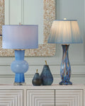 CURREY & COMPANY GLASS BLUE PEAR SET OF 2 - Decorative Accents