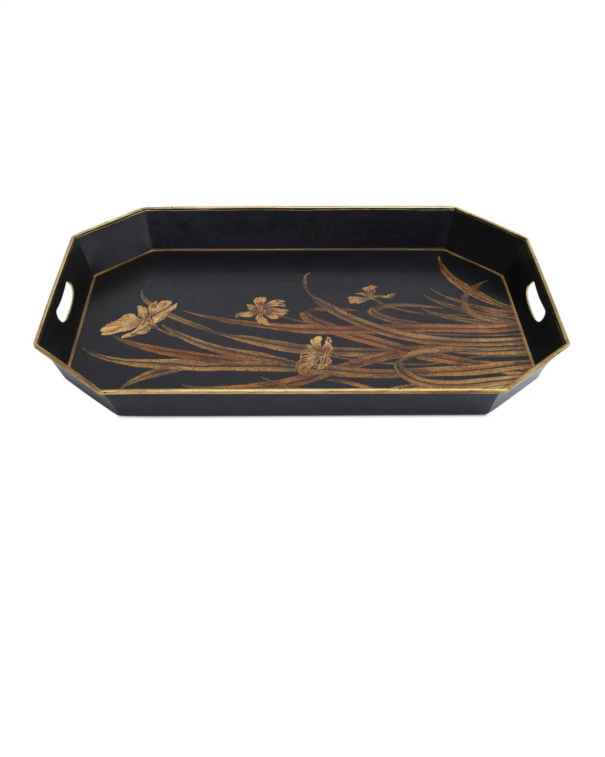 CURREY & COMPANY GLASSHOUSE TOLE TRAY SET OF 2 - Decorative Accents