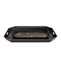 CURREY & COMPANY GLASSHOUSE TOLE TRAY SET OF 2 - Decorative Accents