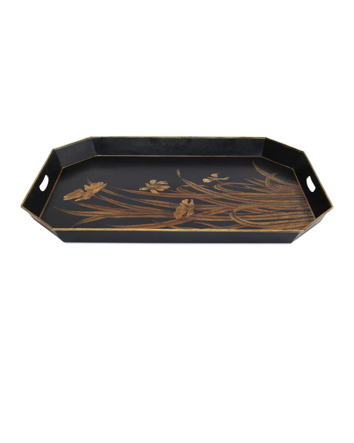 CURREY & COMPANY GLASSHOUSE TOLE TRAY SET OF 2 - Decorative Accents