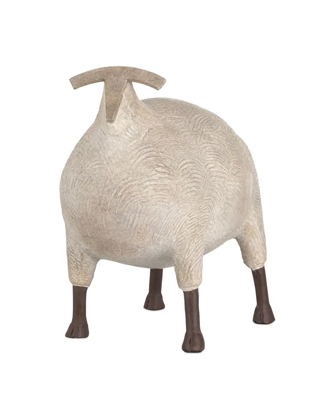 CURREY & COMPANY ANCIENT RAM SCULPTURE - Decorative Accents