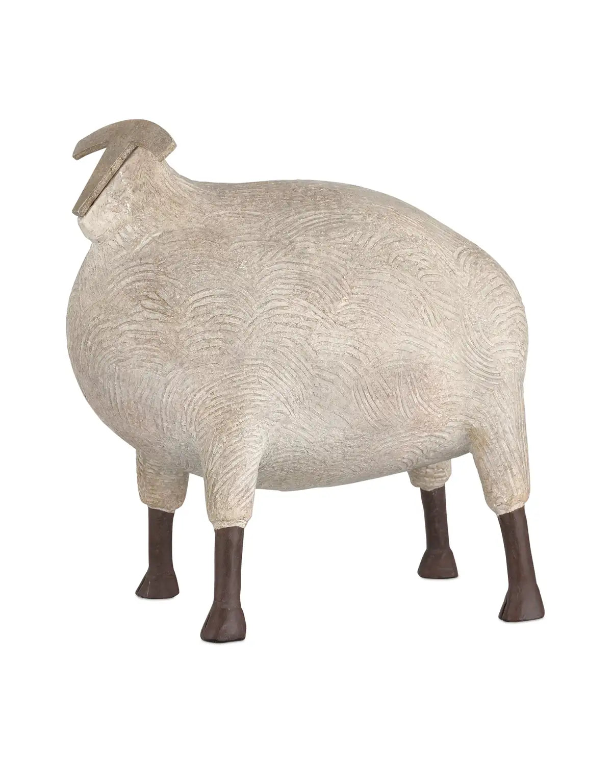 CURREY & COMPANY ANCIENT RAM SCULPTURE - Decorative Accents