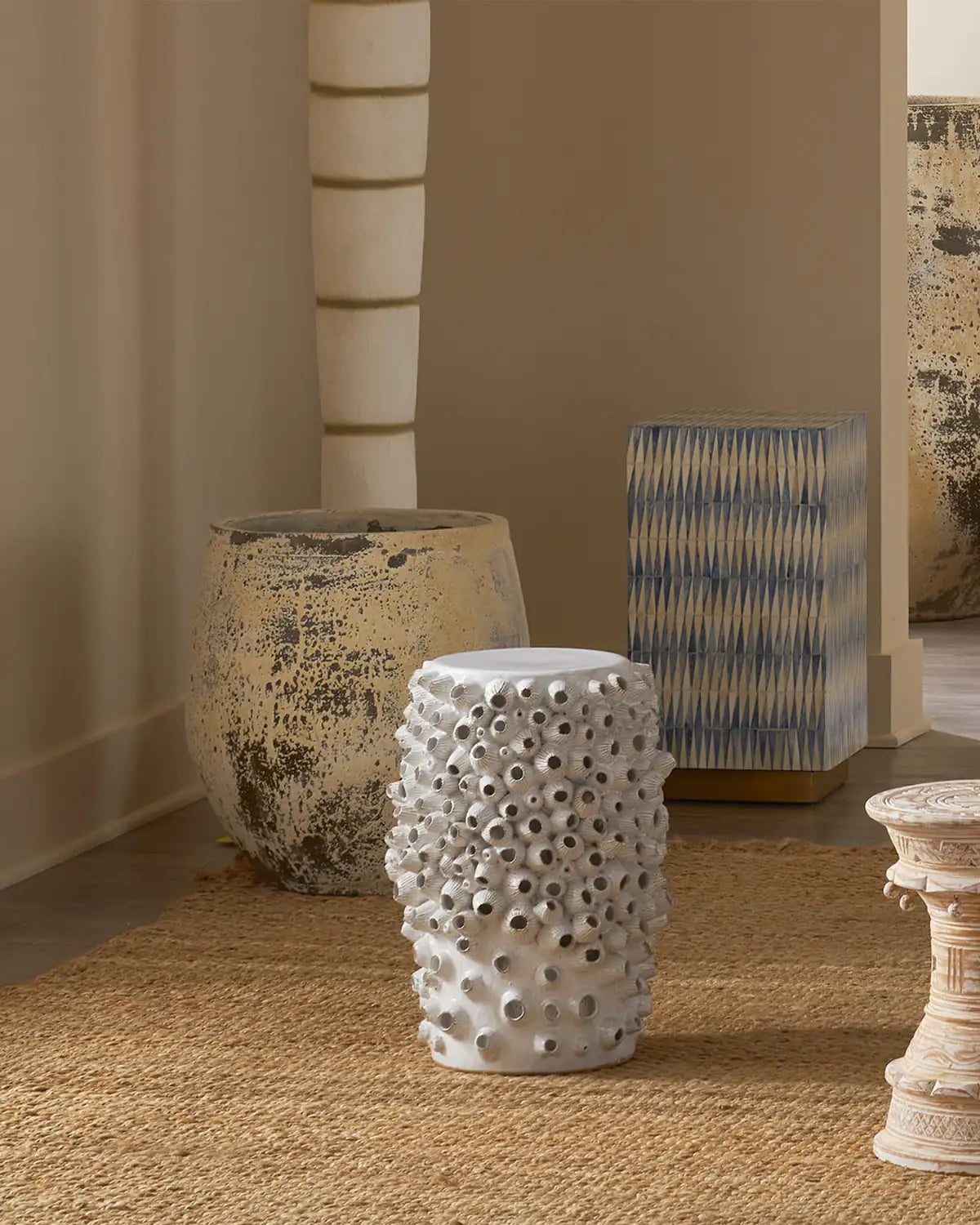 CURREY & COMPANY BARNACLE ACCENT TABLE - Dining Tables