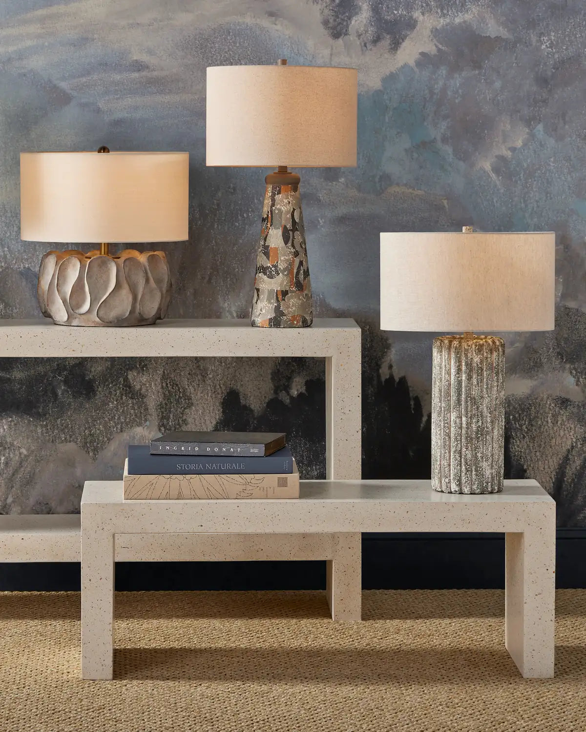 CURREY & COMPANY CARSON TERRAZZO BENCH - Dining Tables