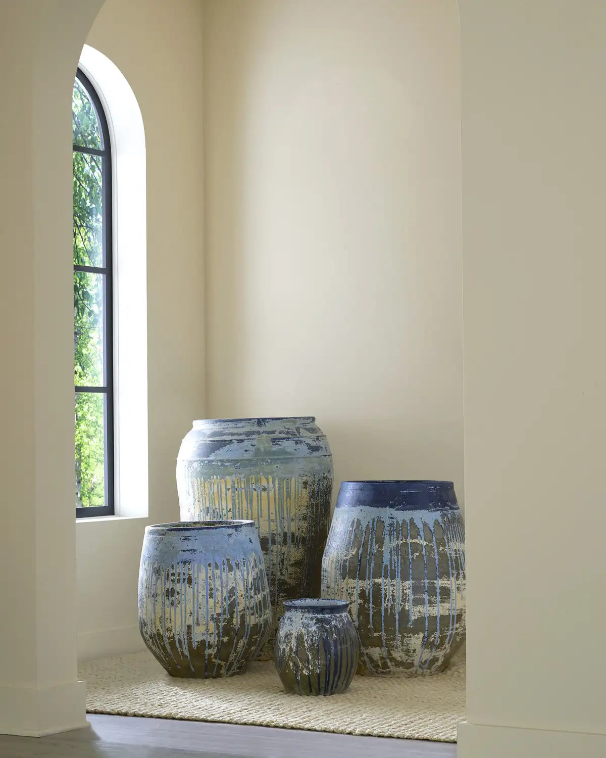 CURREY & COMPANY CATANIA ANTIQUE BLUE DRIP PLANTER - Decorative Accents