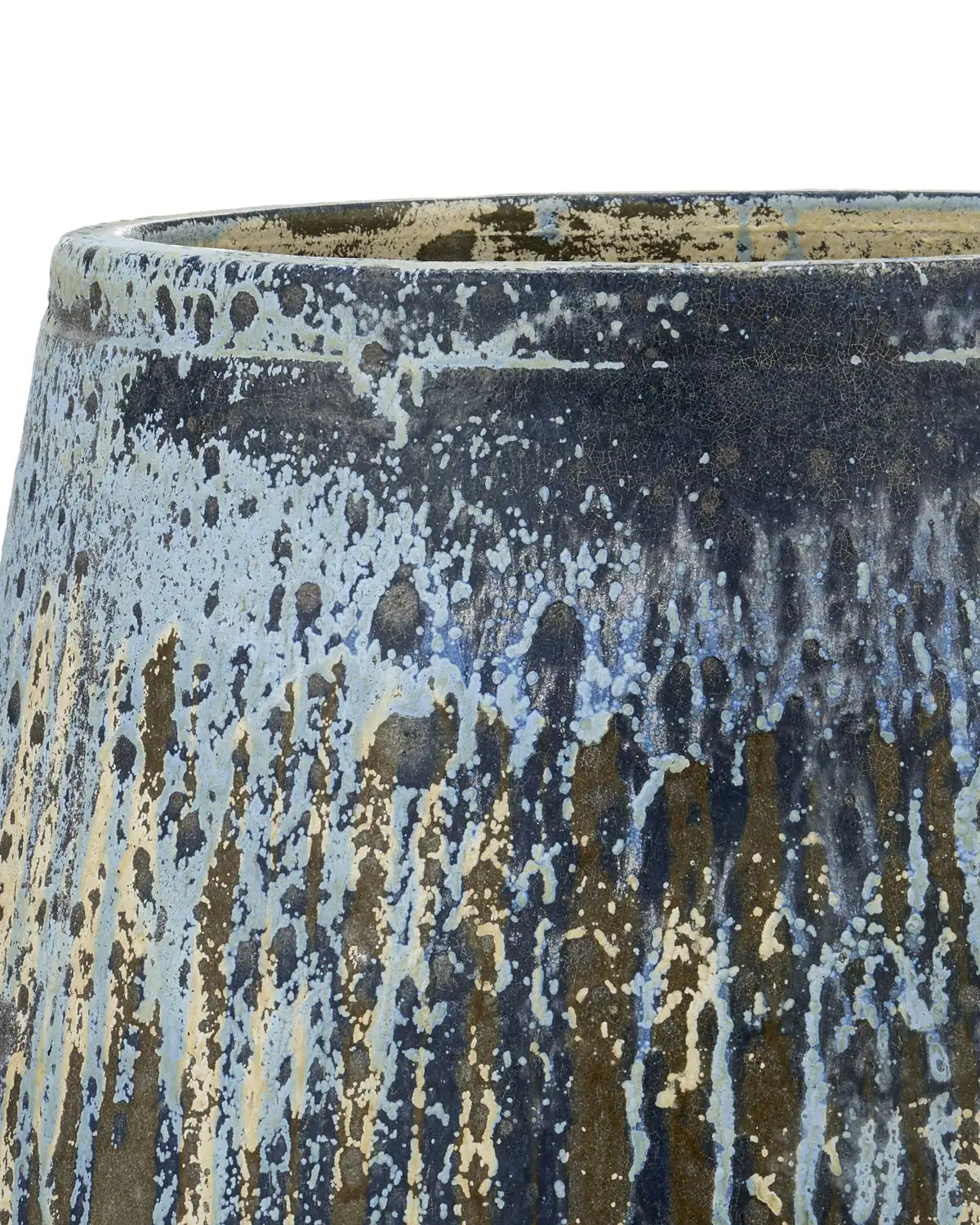 CURREY & COMPANY CAPACI ANTIQUE BLUE DRIP PLANTER - Decorative Accents