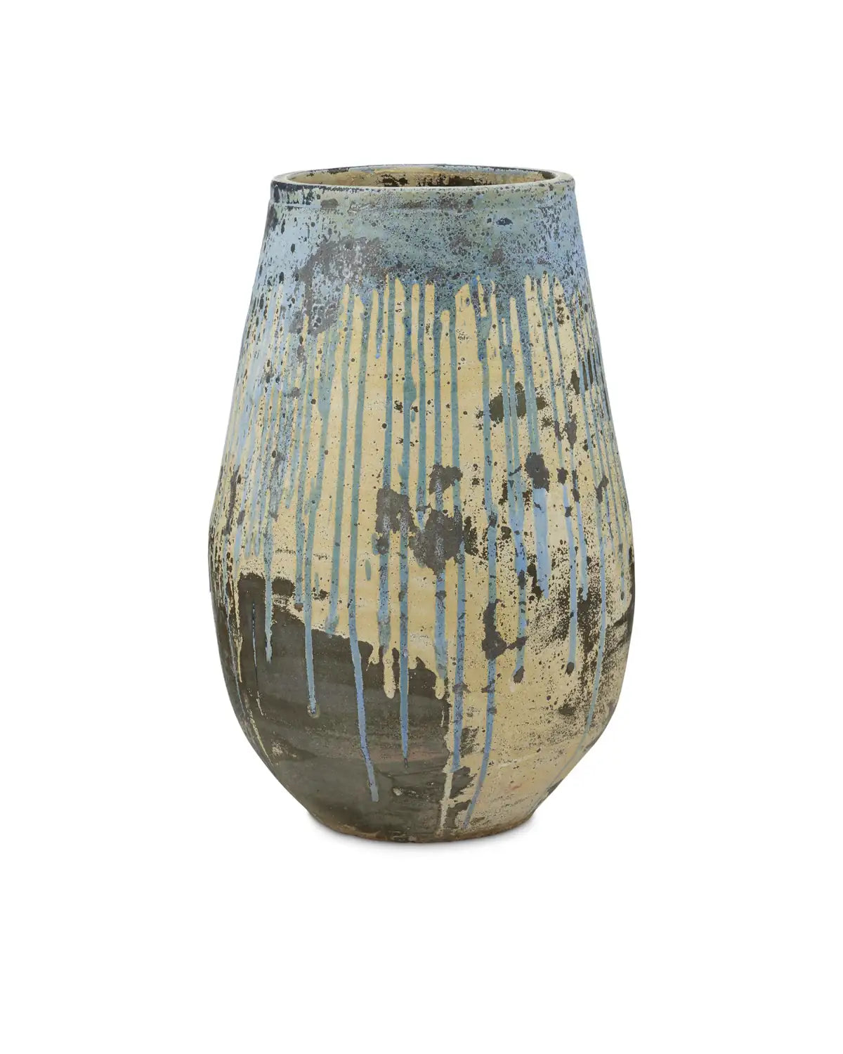 CURREY & COMPANY CAPACI ANTIQUE BLUE DRIP PLANTER - Decorative Accents