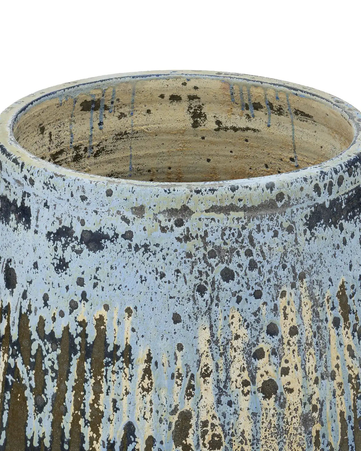 CURREY & COMPANY CAPACI ANTIQUE BLUE DRIP PLANTER - Decorative Accents