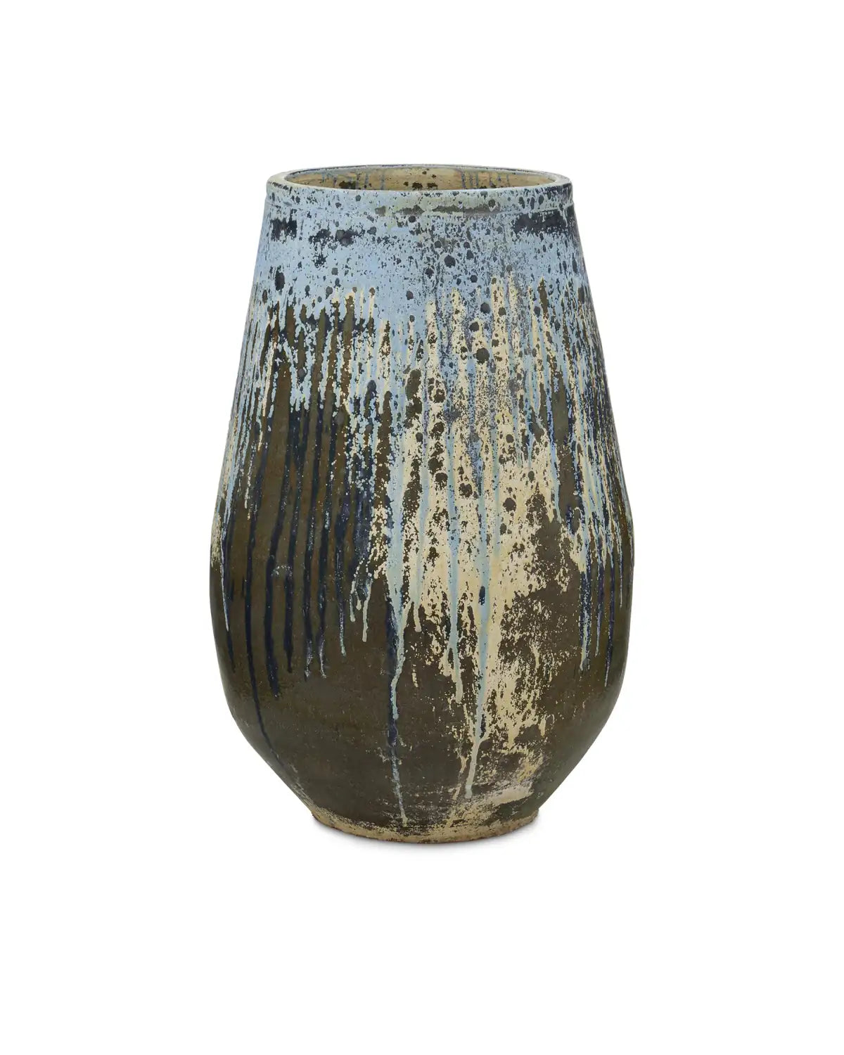 CURREY & COMPANY CAPACI ANTIQUE BLUE DRIP PLANTER - Decorative Accents