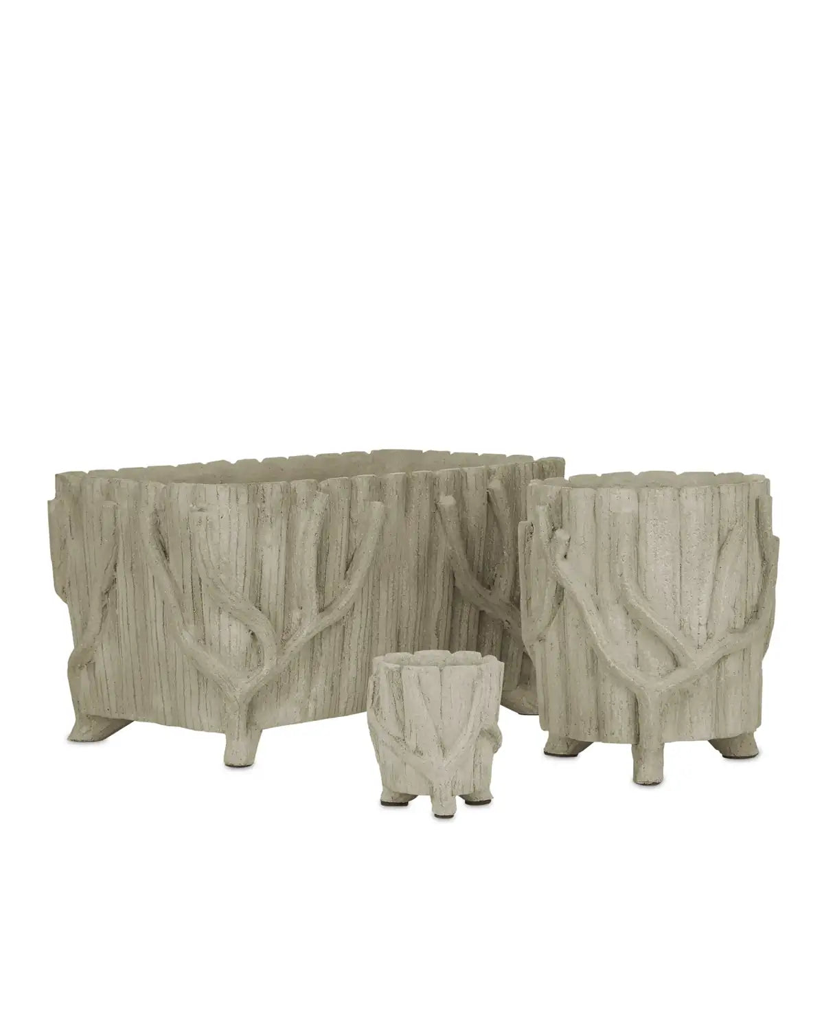 CURREY & COMPANY FAUX BOIS PLANTER - Decorative Accents