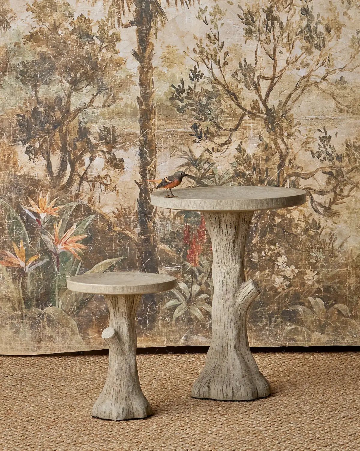 CURREY & COMPANY FAUX BOIS BIRD BATH - Decorative Accents