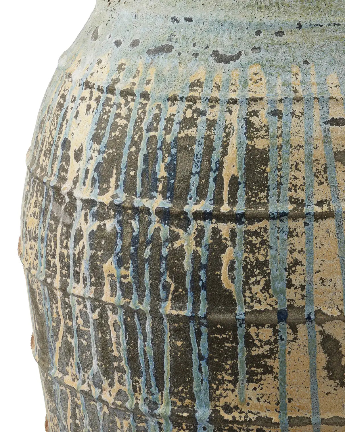 CURREY & COMPANY RAGUSA ANTIQUE BLUE DRIP URN - Decorative Accents