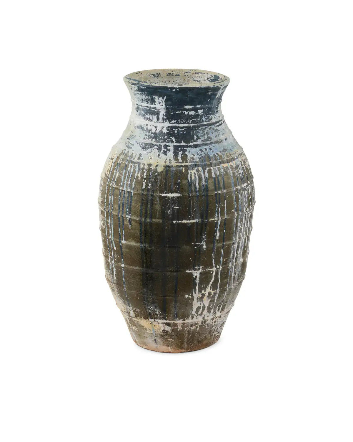 CURREY & COMPANY RAGUSA ANTIQUE BLUE DRIP URN - Decorative Accents
