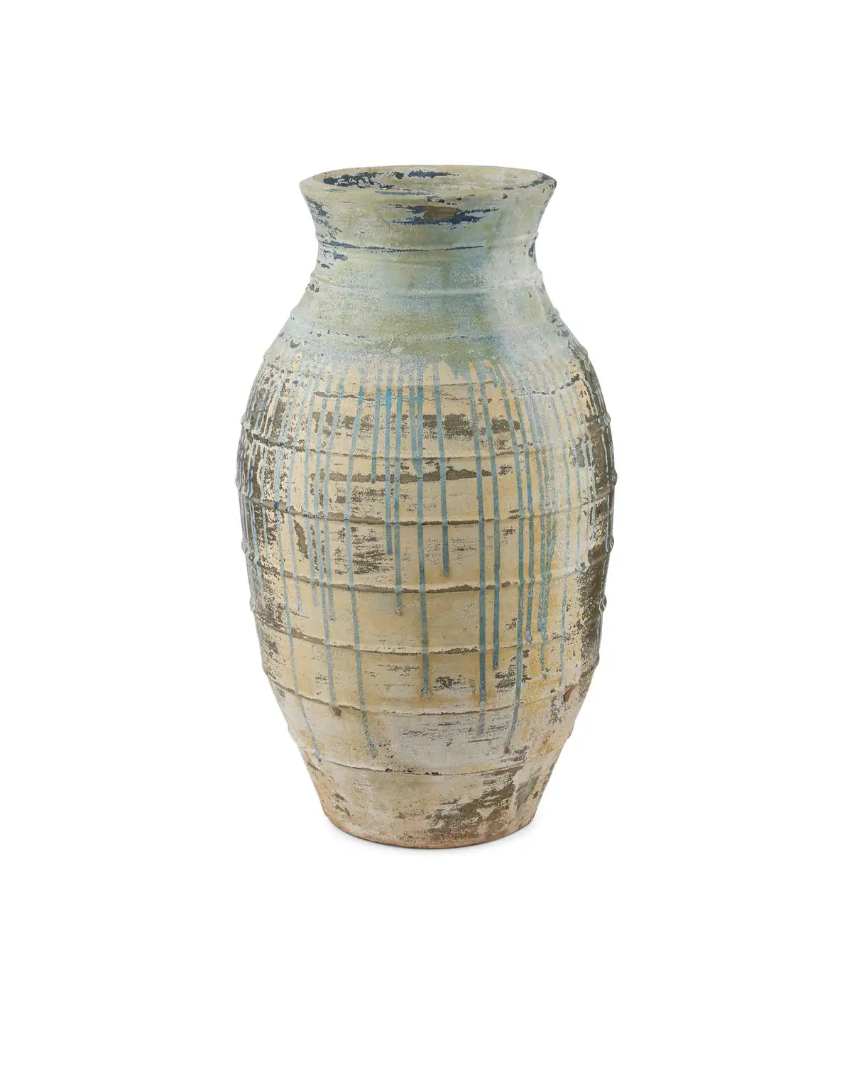 CURREY & COMPANY RAGUSA ANTIQUE BLUE DRIP URN - Decorative Accents