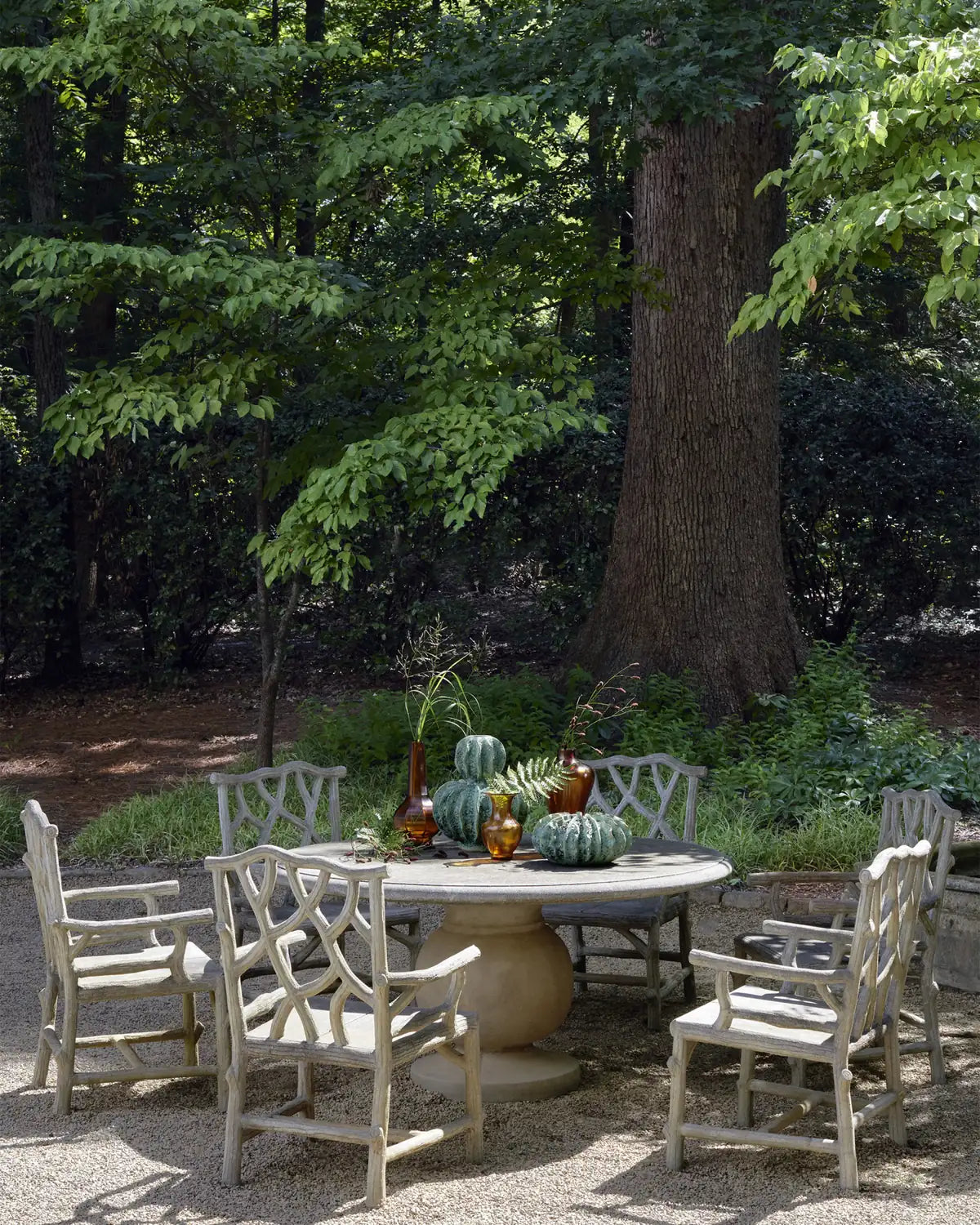 CURREY & COMPANY WOODLAND ARMCHAIR - Benches, Ottoman, Stools