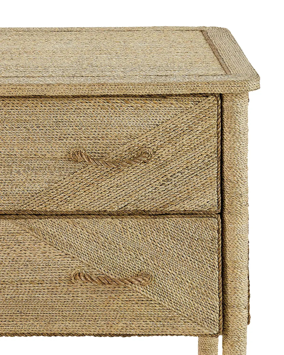 CURREY & COMPANY, KAIPO ROPE TWO-DRAWER CHEST, NIGHTSTANDS