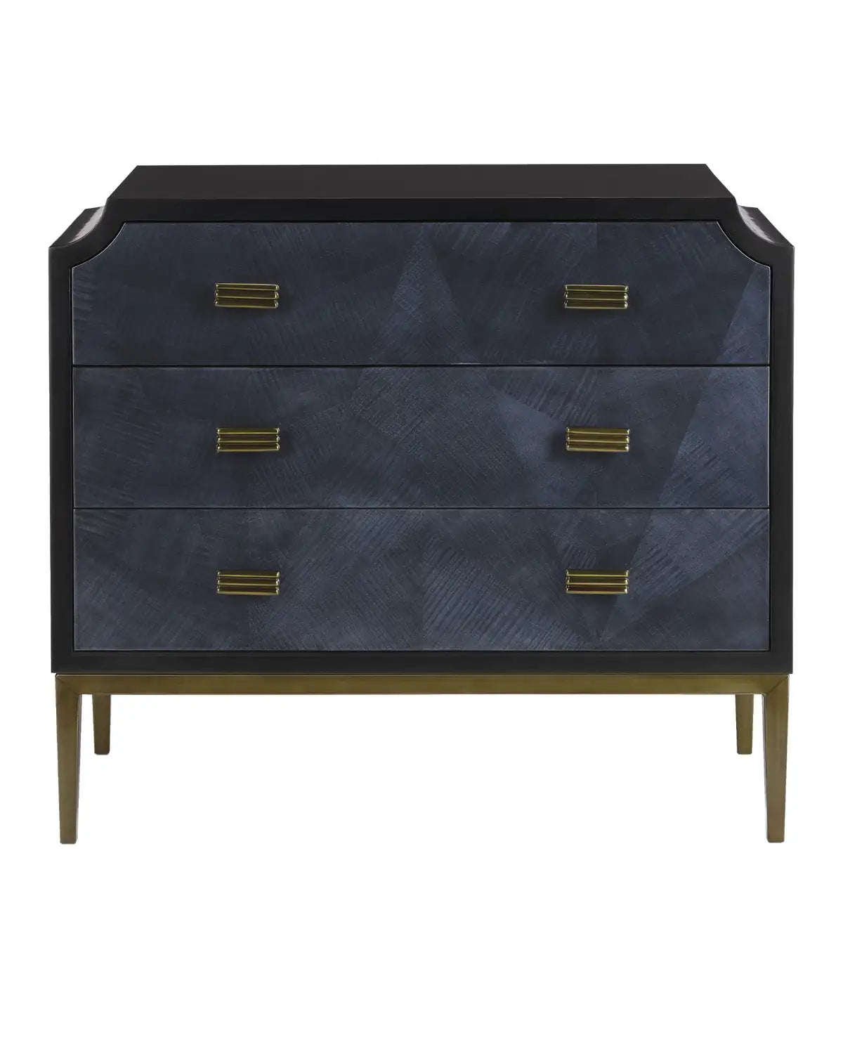 CURREY & COMPANY, KALLISTA BLUE CHEST, NIGHTSTANDS