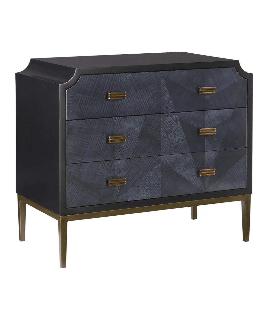 CURREY & COMPANY, KALLISTA BLUE CHEST, NIGHTSTANDS