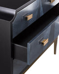 CURREY & COMPANY, KALLISTA BLUE CHEST, NIGHTSTANDS