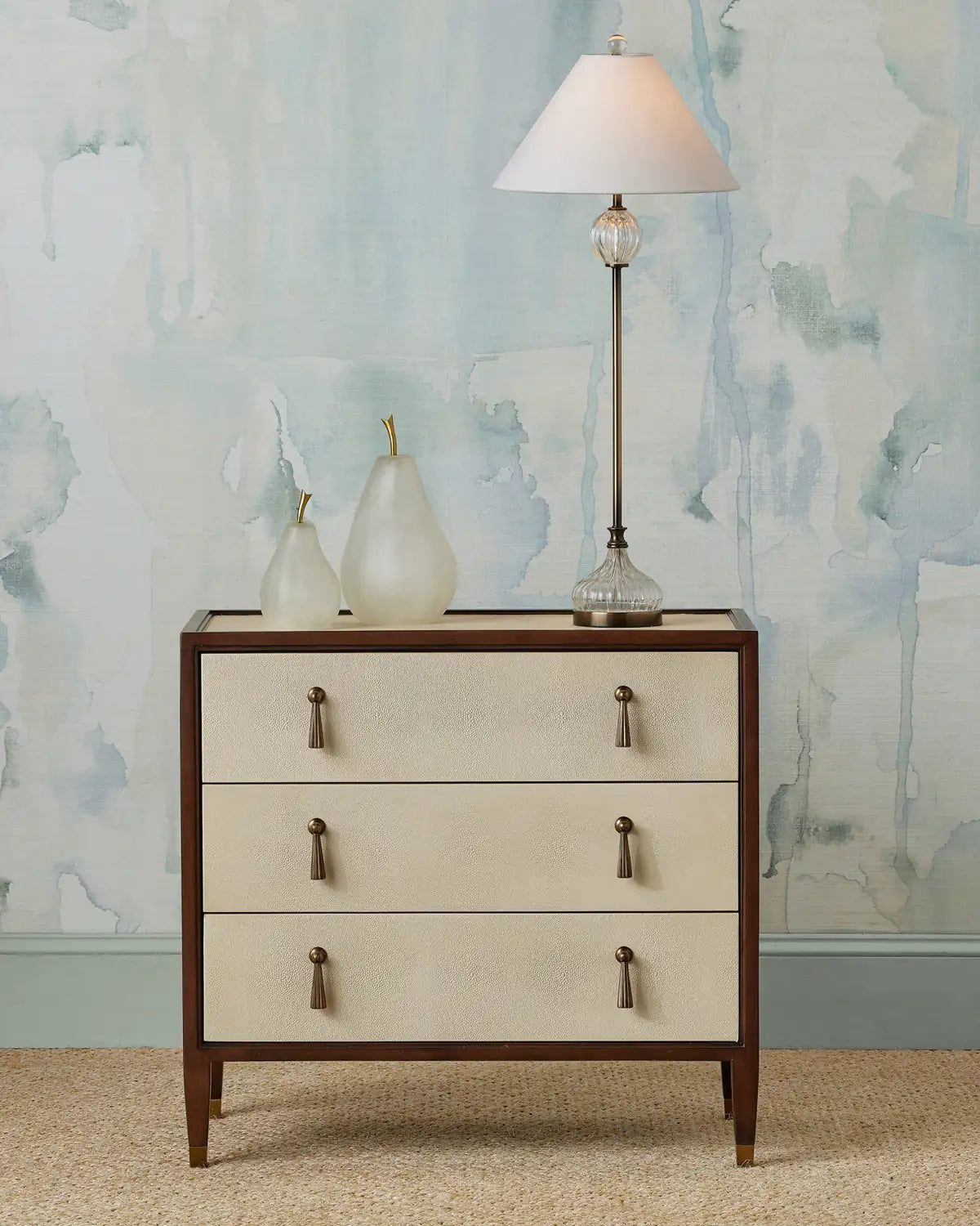 CURREY & COMPANY, EVIE SHAGREEN CHEST, NIGHTSTANDS