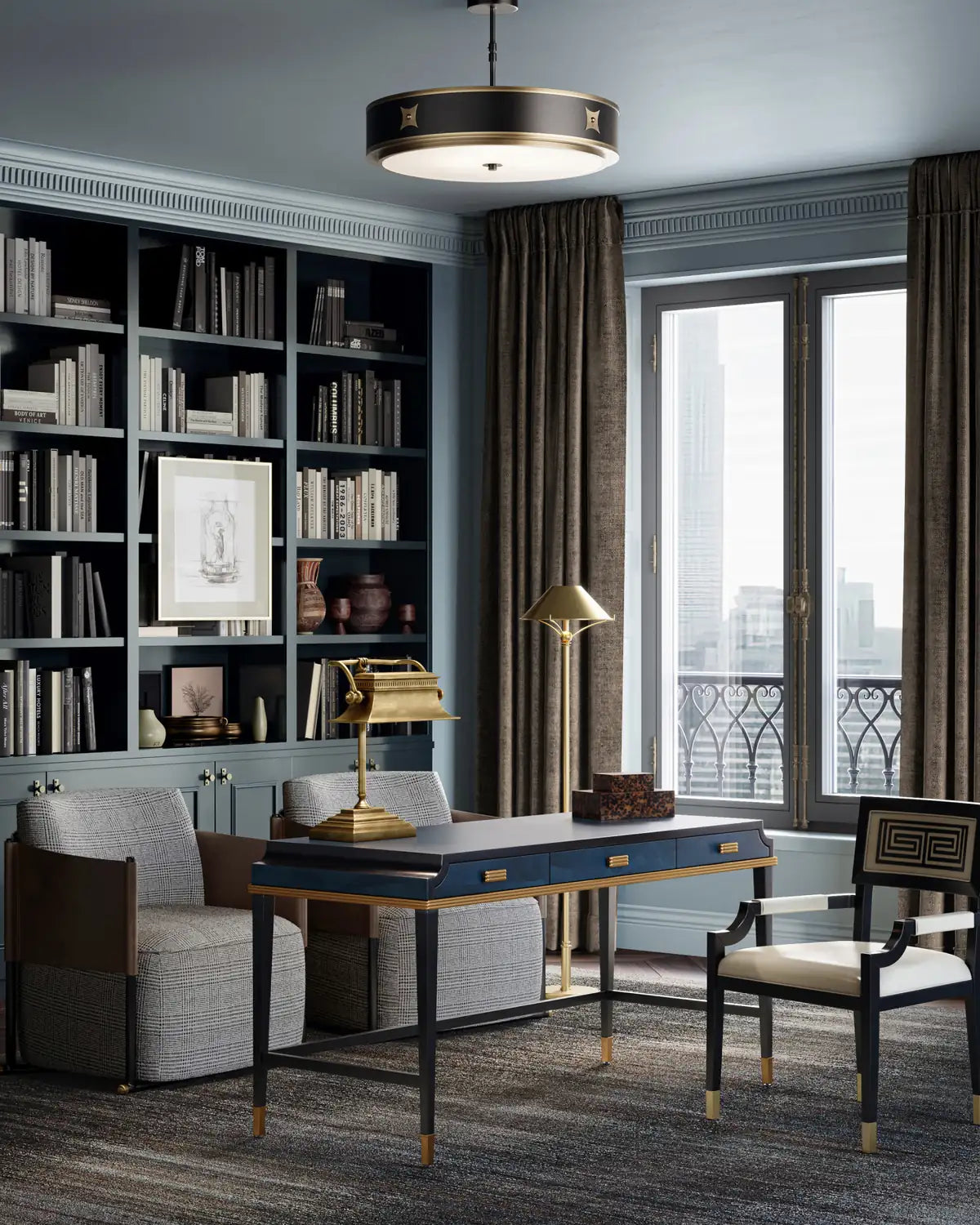 CURREY & COMPANY KALLISTA BLUE DESK - Desks