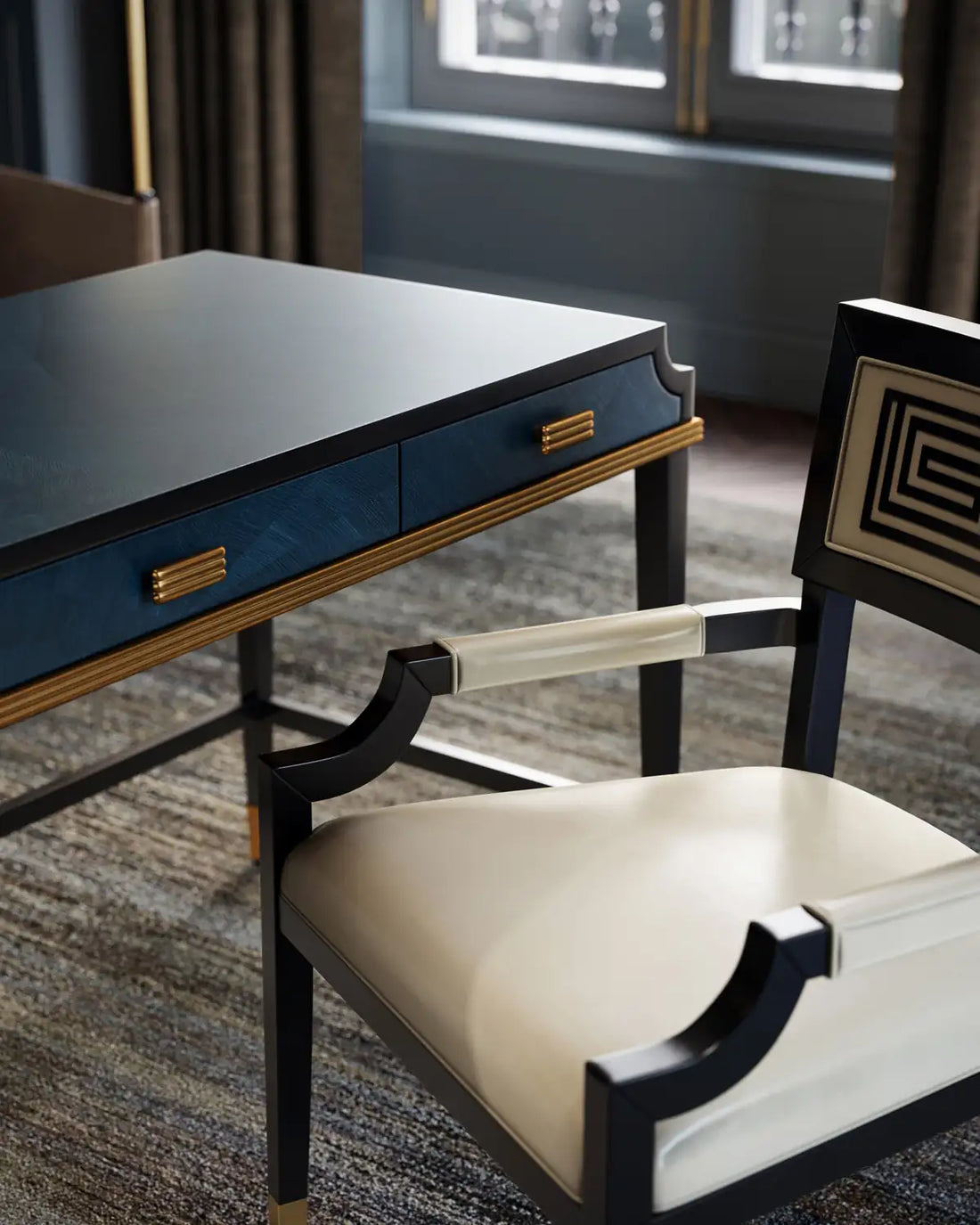 CURREY & COMPANY KALLISTA BLUE DESK - Desks