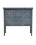 CURREY & COMPANY, SANTOS VINTAGE NAVY CHEST, NIGHTSTANDS